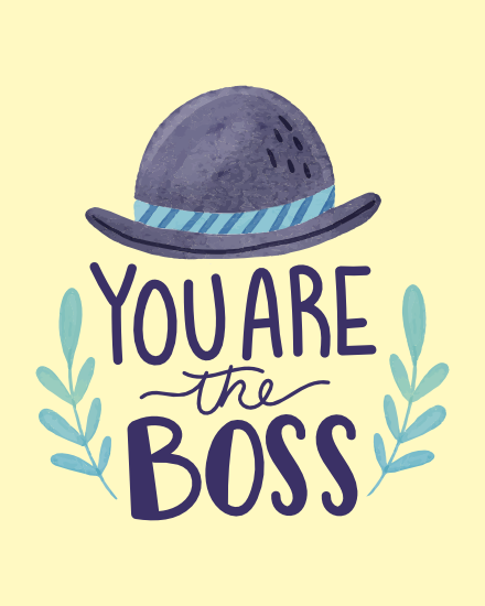 Hat online Boss Day Card