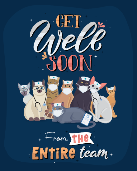 Pet Doctors  online Get Well Soon Card
