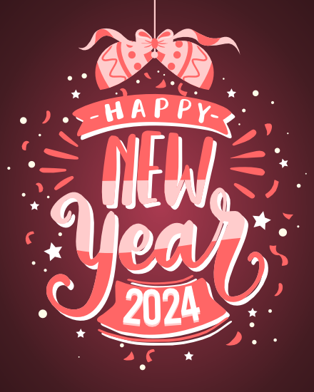 Red Ribbon online New Year Card