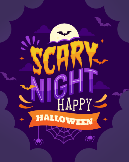 Scary Night online Halloween Card