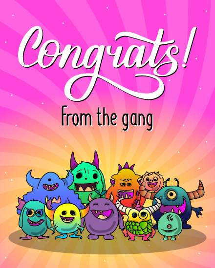 Gang online Congratulations Card