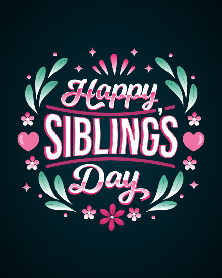 Floral online National Siblings Day Card