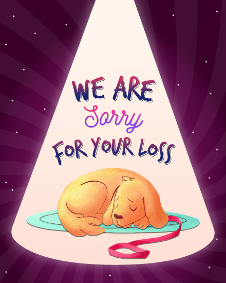 We Are Sorry online Pet Sympathy Card