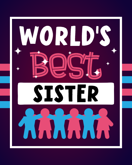 Best Sister online National Siblings Day Card