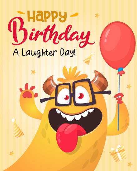 Laughter Day online Funny Birthday Card