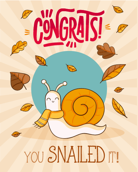 Snail Leaves online Job Promotion Card