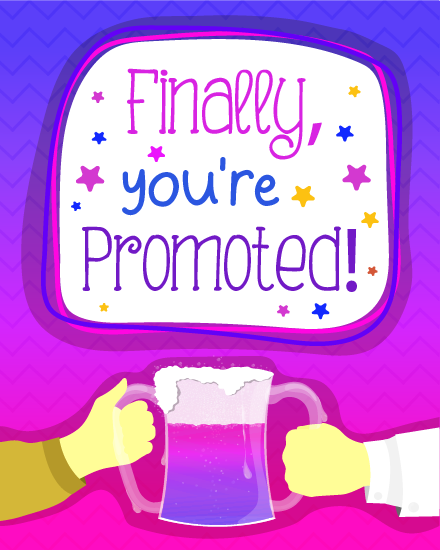 You Are Promoted online Job Promotion Card