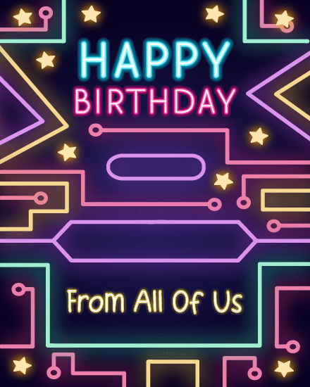 Circuit Board online Birthday Card