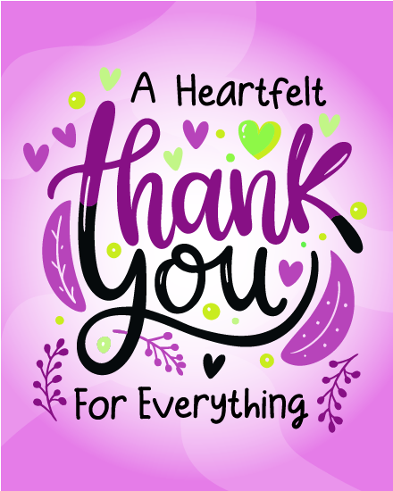 Purple Theme online Thank You Card