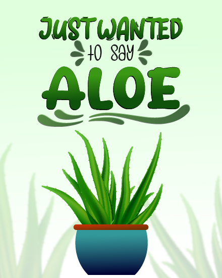 Aloe online Just Because Card