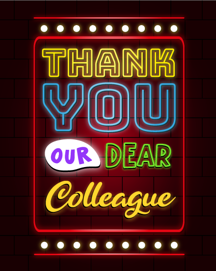 Dear Colleague online Thank You Card