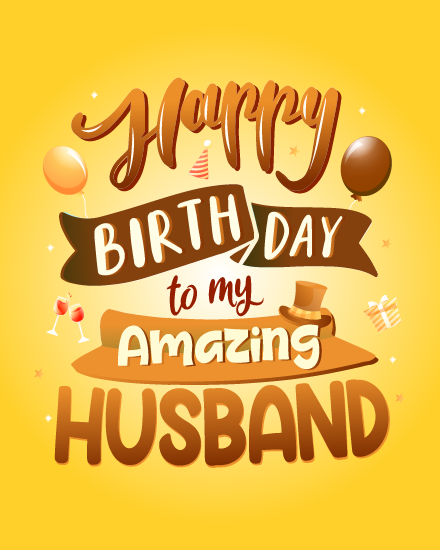 Amazing online Husband birthday Card