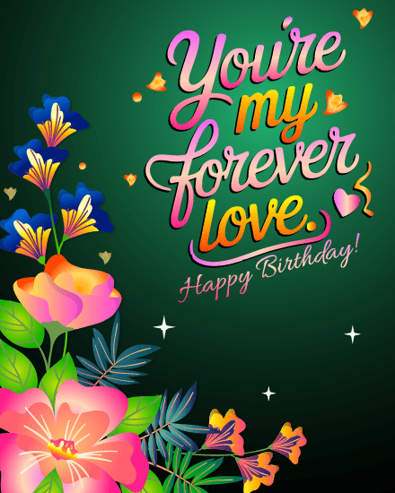 Forever Love online Wife Birthday Card