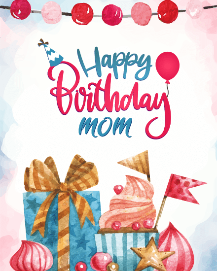 Gifts Cupcake online Mom birthday Card