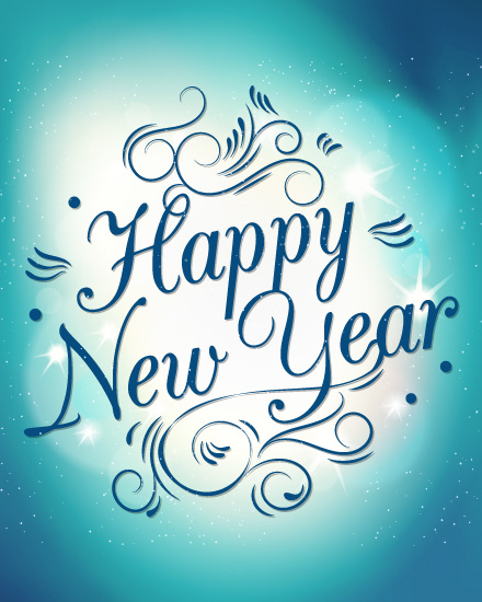 Calligraphic online New Year Card