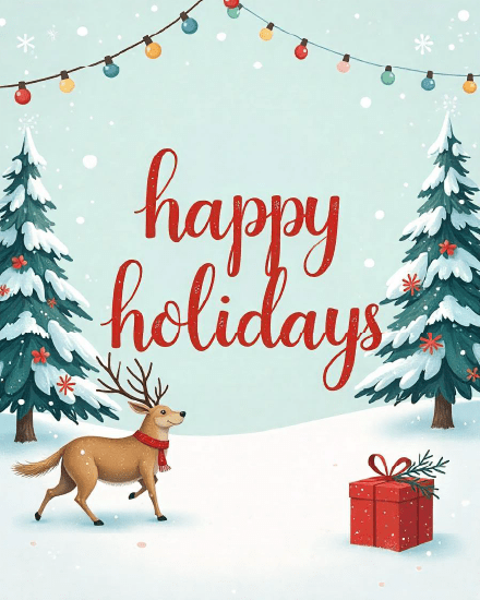 Gift online Happy Holiday Card