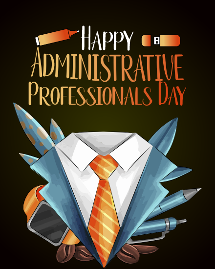 A professional and stylish Cards for Administrative Professionals Day, expressing gratitude and appreciation.