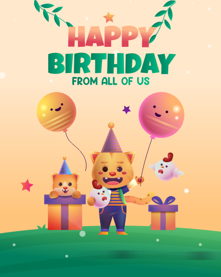 Cute Dog online Birthday Card