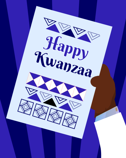 Geometrical Shape online Kwanzaa Card