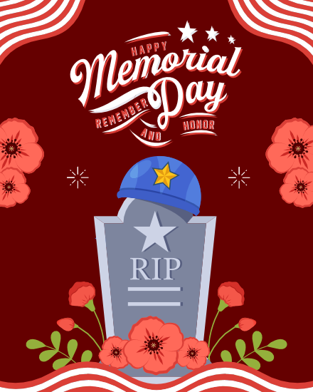 Rip online Memorial Day Card