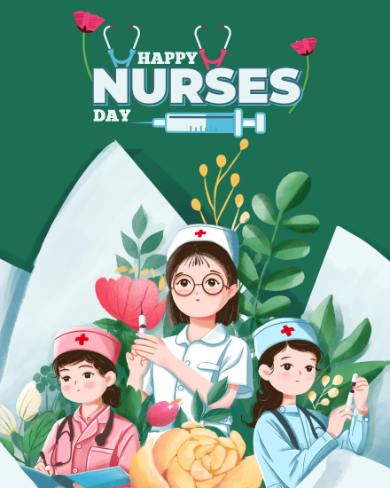 Holding Injection online Nurses Day Card