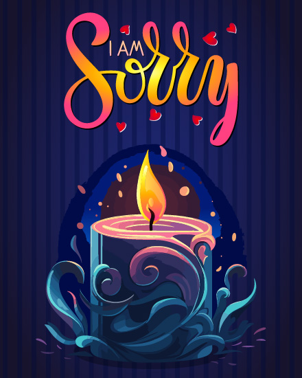 Memorial Candle online Sympathy Card