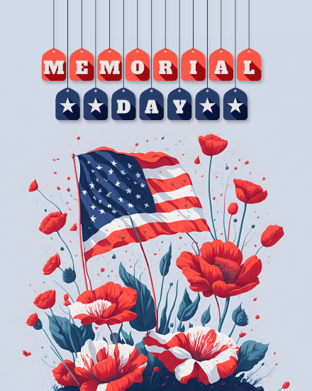 Flowers online Memorial Day Card