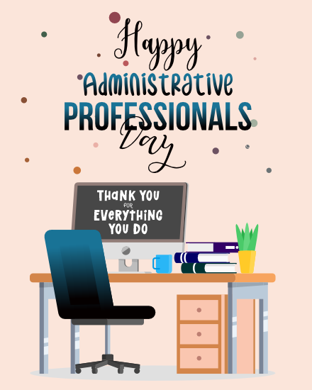Thank You online  Administrative Professionals Day Card