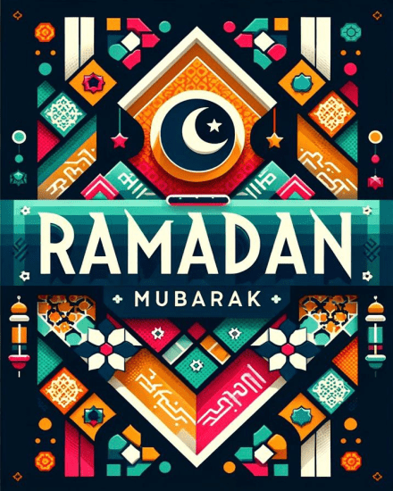 Geometrical online Ramadan Card