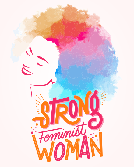 Stong Feminist online Women Day Card