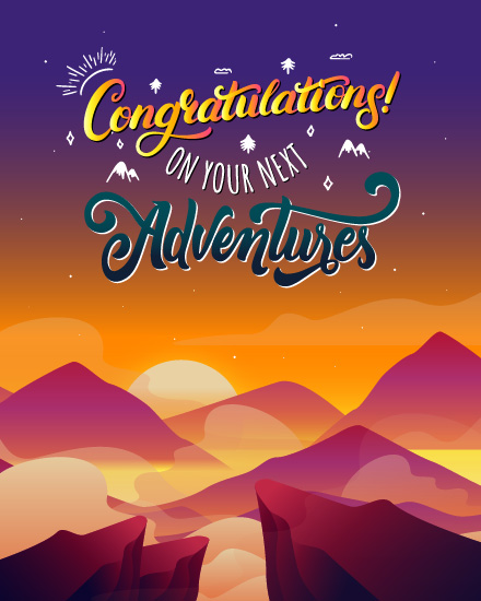 Mountains  online Congratulations Card