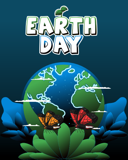 Butterfly online Earth Day Card