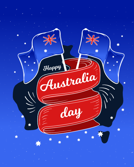 Celebrate Event online Australia Day Card