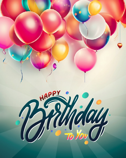 Colorful online Birthday Card