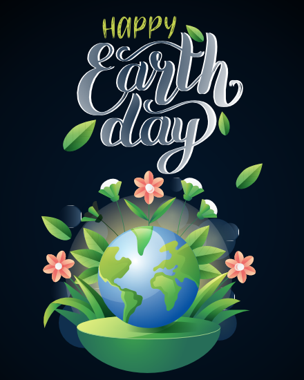 Plants online Earth Day Card