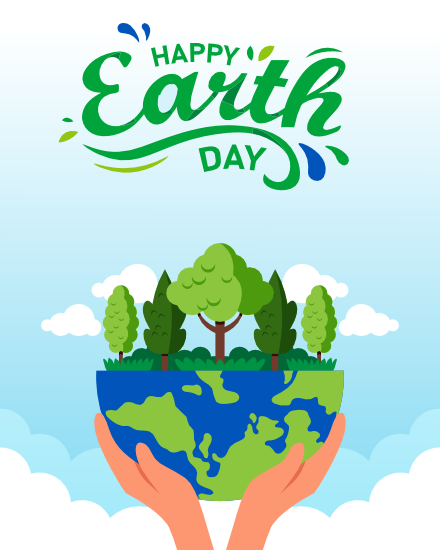 Hands Holding online Earth Day Card