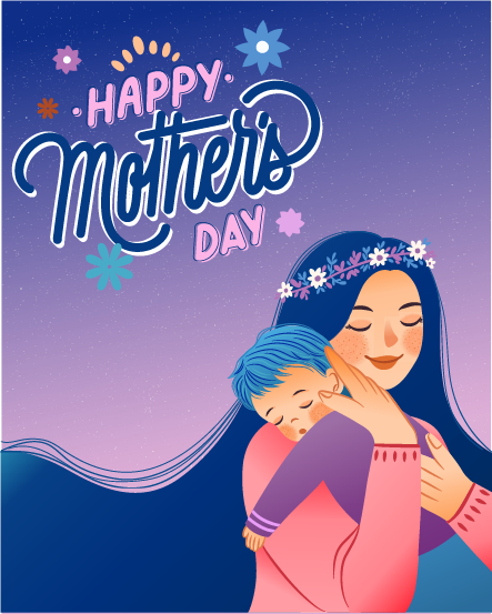 Holding Son online Mother Day Card