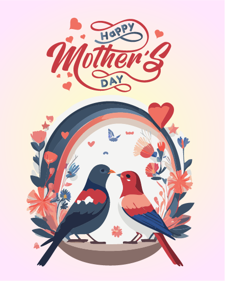 Two Birds online Mother Day Card