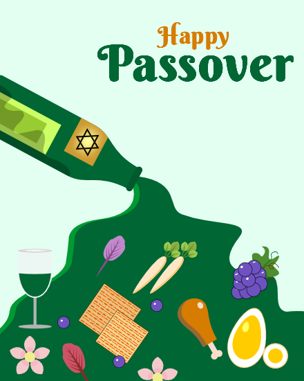 Seder Meal online Passover Card