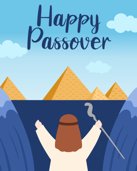 Parting Sea online Passover Card