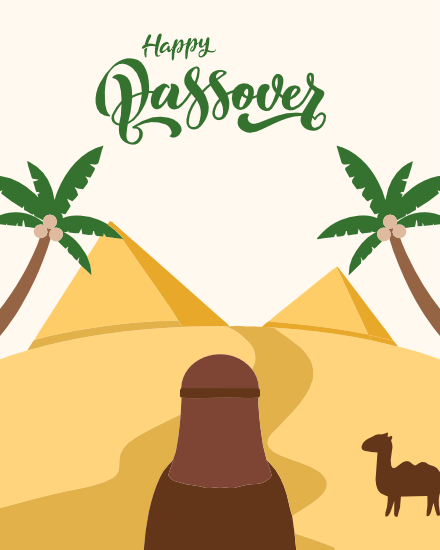 Egyptian Pyramids online Passover Card