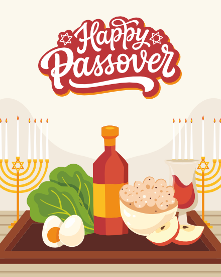 Seder Plate online Passover Card