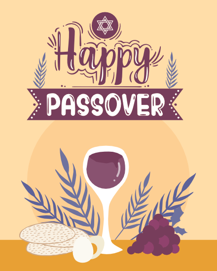 Cup Of Wine online Passover Card