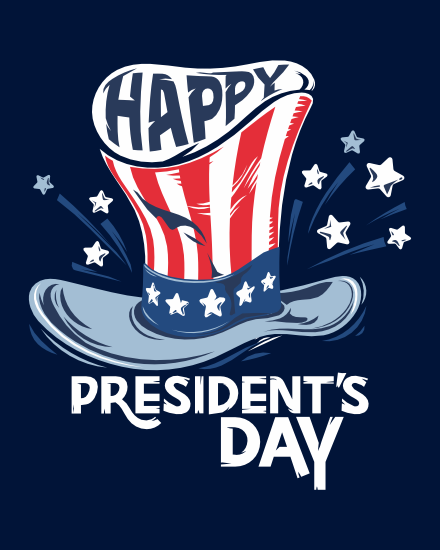 Abraham Lincoln Hat online President Day Card