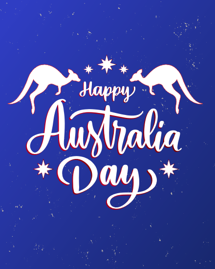 Kangaroo Wish online Australia Day Card