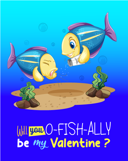 O Fish Ally online Valentine Card
