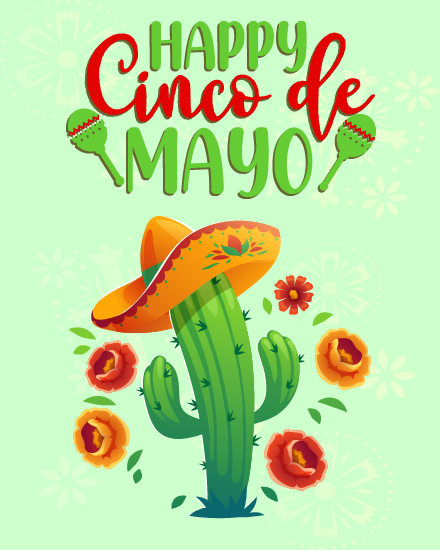 Cactus online Cinco de mayo Card