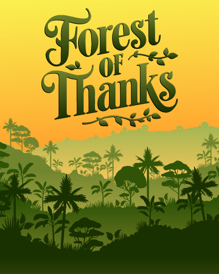 Forest Of Thanks online National Arbor Day Card