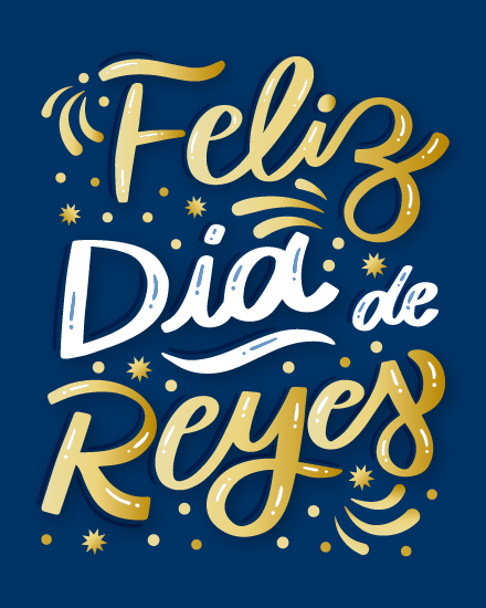 Hand Lettered online Día de Los Reyes Card