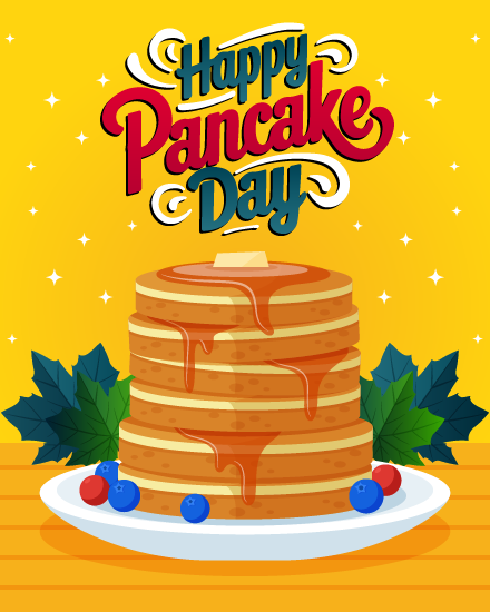 Happy online Pancake Day Card